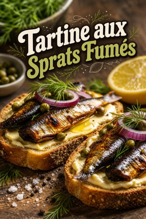 Sandwich aux Sprats Fumés avec Citron et Aneth