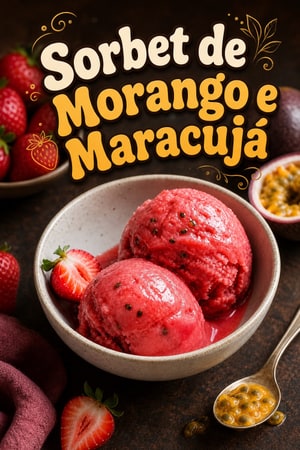 Sorbet de Morango e Maracujá