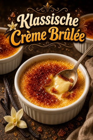 Klassische Crème Brûlée mit echter Vanille & Karamellkruste