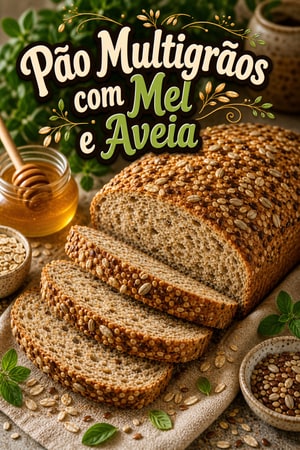 Pão Multigrãos com Mel e Aveia: Crocante e Saudável