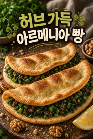 젠갸로브 핫츠: 바삭한 껍질에 허브가득 채운 전통 아르메니아 가정식 플랫브레드 레시피