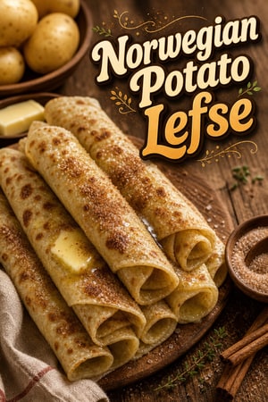 Traditional Norwegian Potato Lefse with Cinnamon Sugar