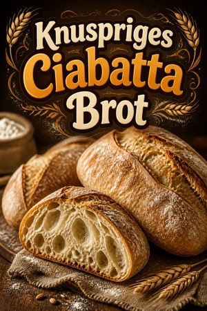Original italienisches Ciabatta Brot mit knuspriger Kruste