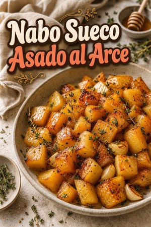 Nabo Sueco Asado con Jarabe de Arce, Tomillo y Ajo