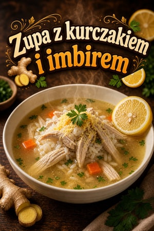 Łagodna zupa z kurczakiem i imbirem na wrażliwy żołądek