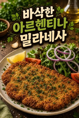 겉은 바삭 속은 촉촉한 클래식 아르헨티나 밀라네사: 마늘 파슬리 크러스트 레시피 집에서 만드는 전통 스타일
