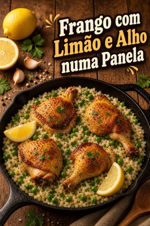 Frango com Limão e Alho numa Panela Só para Noites