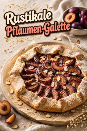 Rustikale Pflaumen-Mandel-Galette – buttriger Genießertaler
