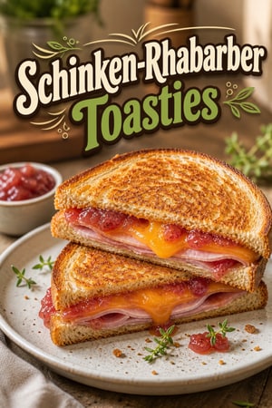 Schinken-Rhabarber-Marmelade Toasties