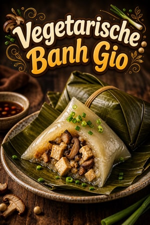 Vegetarische Banh Gio – gedämpfte vietnamesische Teigtaschen