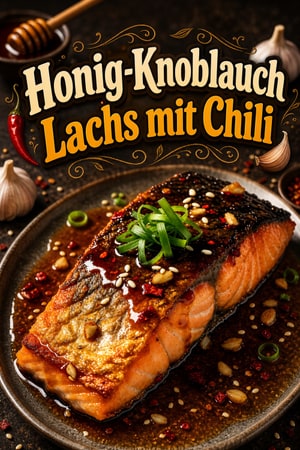 Hot Honey Knoblauch-Lachs mit knuspriger Haut & Chili