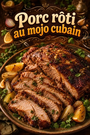 Porc rôti cubain authentique (Lechón Asado) au Mojo