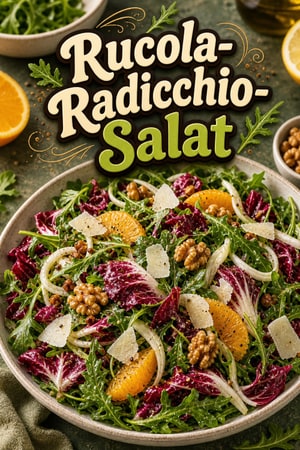 Spritziger Rucola-Radicchio-Salat für die Verdauung