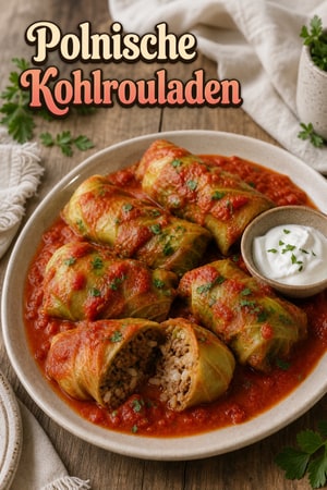Golabki: Gefüllte Kohlrouladen mit Fleisch und Reis