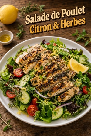 Salade de Poulet Grillé aux Herbes et Citron