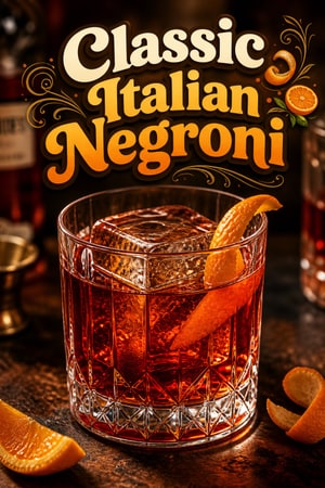 Classic Italian Negroni Cocktail Recipe
