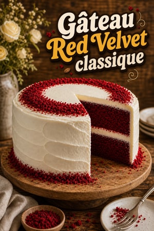 Gâteau Red Velvet classique et son glaçage onctueux au fromage frais