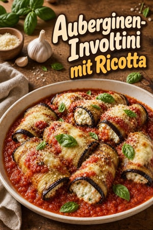 Auberginen-Involtini mit Ricotta und Tomatensauce