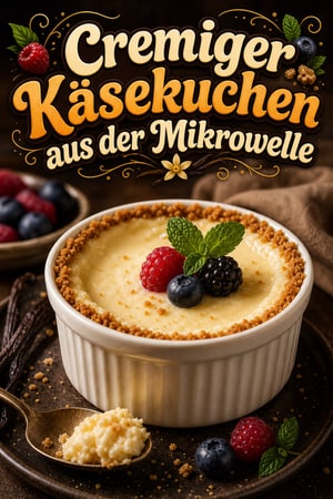 Schneller und cremiger Käsekuchen aus der Mikrowelle