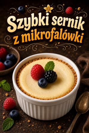 Szybki i kremowy sernik z mikrofalówki w kilka minut