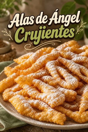 Alas de Ángel Crujientes Tradicionales con Azúcar Glass