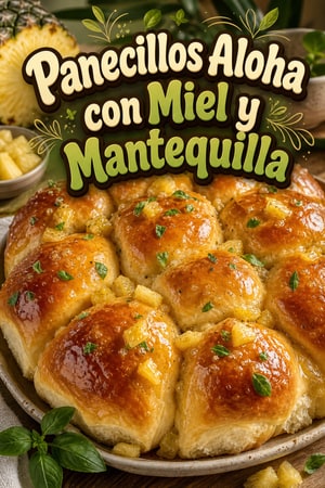 Panecillos Aloha Dulces con Glaseado de Miel y Mantequilla