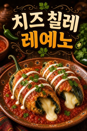 멕시코 정통 치즈 고추 튀김, 칠레 레예노 황금 레시피