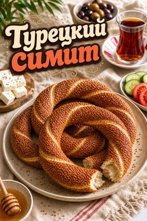 Настоящий турецкий симит: хрустящие бублики с кунжутом