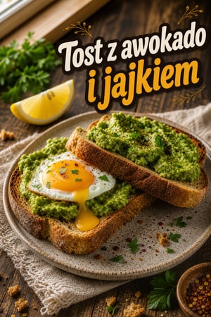 Awansowany tost z awokado i jajkiem na chrupko — z chleba