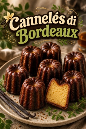 Cannelés di Bordeaux Autentici con Vaniglia e Rum Scuro