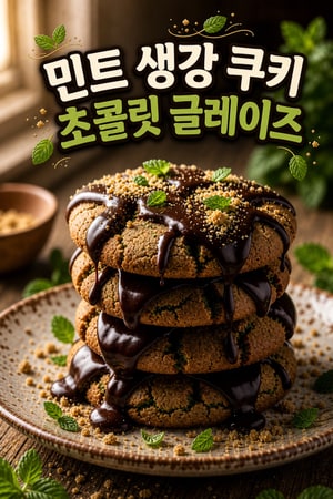 민트 향이 은은하게 도는 부드러운 생강브레드 쿠키 레시피