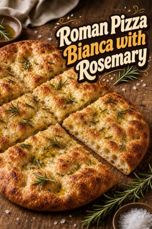Authentic Roman-Style Pizza Bianca with Rosemary