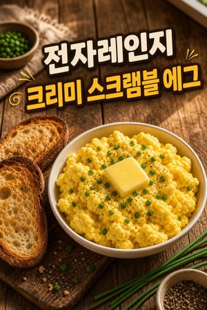 바쁜 아침을 위한 3분 전자레인지 크리미 스크램블 에그 레시피