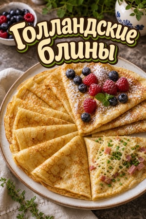Настоящие голландские блины с топпингами на любой вкус
