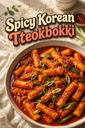 Authentic Spicy Korean Rice Cakes (Tteokbokki)