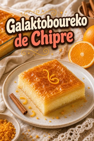 Galaktoboureko Tradicional de Chipre com Calda de Citrinos
