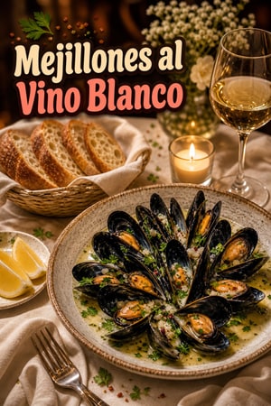 Mejillones al Vino Blanco y Ajo: Receta Romántica