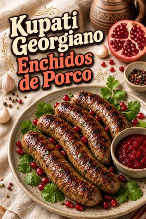 Kupati Georgiano Autêntico: Enchidos de Porco Caseiros