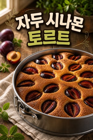 시나몬 설탕의 풍미 가득한 클래식 늦여름 자두 토르트