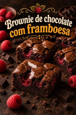 Brownie de Chocolate com Framboesa: Úmido e Irresistível