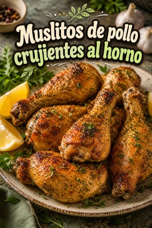 Muslitos de Pollo al Horno Crujientes con Ajo y Hierbas