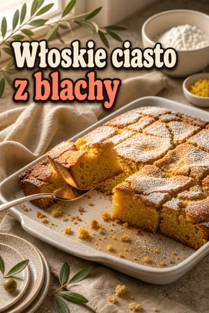 Rustykalne włoskie ciasto z blachy — proste i delikatne