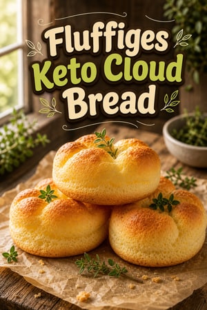 Fluffiges Keto Cloud Bread für leichte Sandwiches