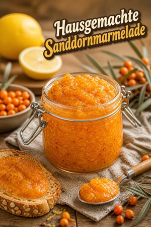Sanddornmarmelade mit natürlicher Zitrusnote