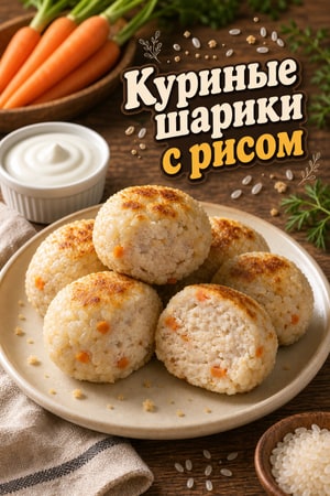 Нежные куриные шарики с рисом — для привередливых детей