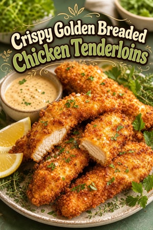Crispy Golden Breaded Chicken Tenderloins