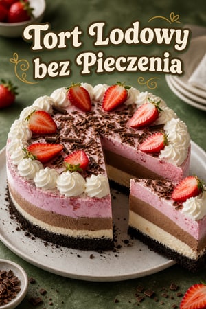 Tort Lodowy bez Pieczenia z Kruszkiem Czekoladowym