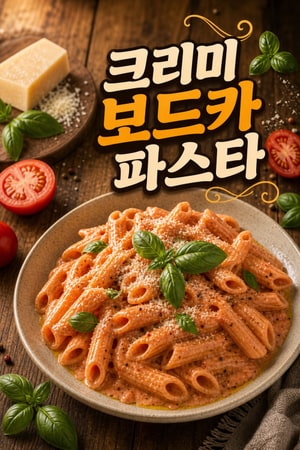 간단하고 고급스러운 집에서 30분 완성: 산마르자노 토마토와 바질로 만든 크리미 보드카 파스타 레시피