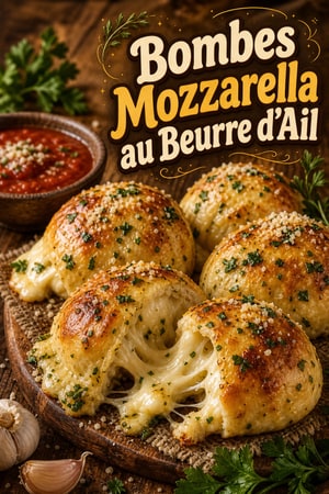 Bombes au Fromage Mozzarella au Beurre d'Ail et Herbes Fraîches
