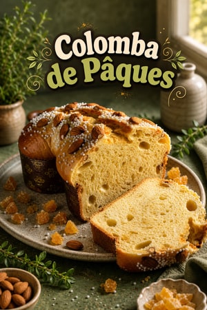 Colomba traditionnelle de Pâques à la glaçage amande